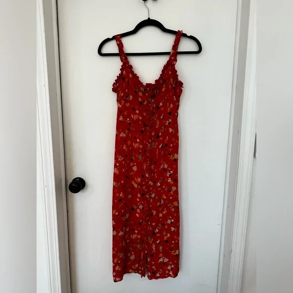 Realisation Par | Dresses | Realisation Par Red Floral Midi Dress | Poshmark